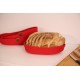 Aberto Design Cotton Bread Basket Set (3 Pieces) JUT01002101D Red