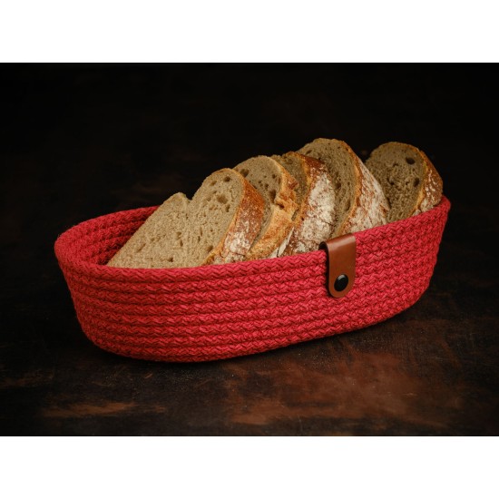 Aberto Design Cotton Bread Basket Set (3 Pieces) JUT01002101D Red