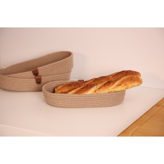 Cotton Bread Basket Set (3 Pieces) JUT01002128D Beige Aberto Design Cotton Bread Basket Set (3 Pieces) JUT01002128D Beige