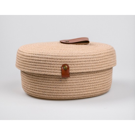 Aberto Design Cotton Basket Set (3 Pieces) JUT02001128D Beige