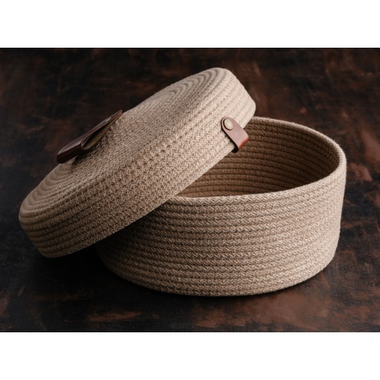 Aberto Design Cotton Basket Set (3 Pieces) JUT02001128D Beige