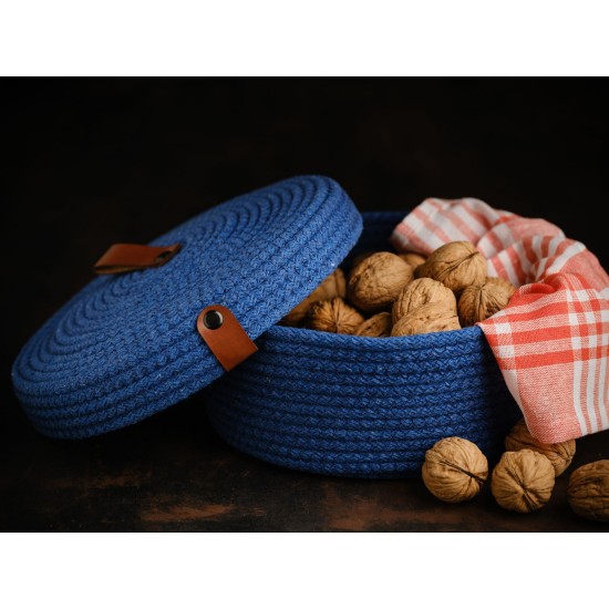 Aberto Design Cotton Basket Set (3 Pieces) JUT02002102D Blue