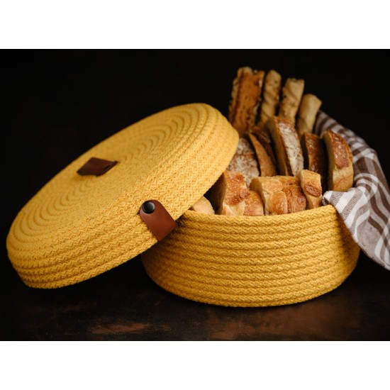 Aberto Design Cotton Basket Set (3 Pieces) JUT02002105D Yellow