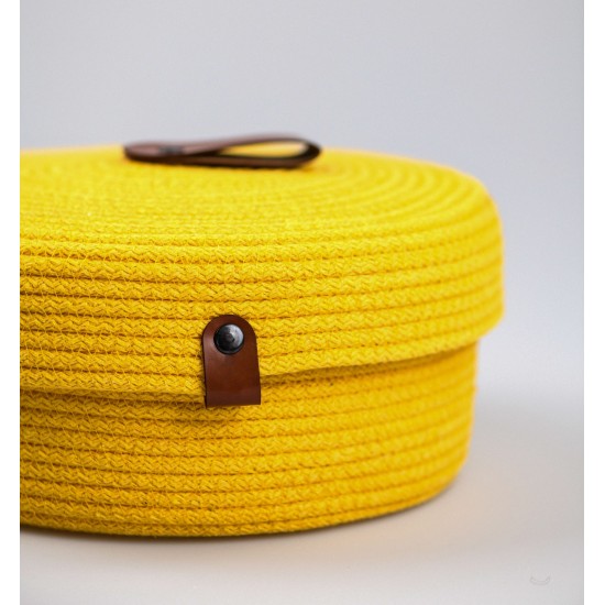 Aberto Design Cotton Basket Set (3 Pieces) JUT02002105D Yellow