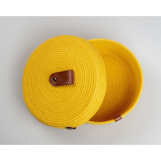 Aberto Design Cotton Basket Set (3 Pieces) JUT02002105D Yellow