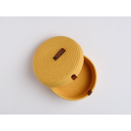 Aberto Design Cotton Basket Set (3 Pieces) JUT02002105D Yellow
