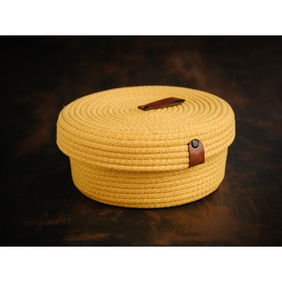 Aberto Design Cotton Basket Set (3 Pieces) JUT02002105D Yellow
