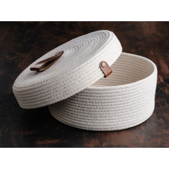 Cotton Basket Set (3 Pieces) JUT02002127D Ecru Aberto Design Cotton Basket Set (3 Pieces) JUT02002127D Ecru