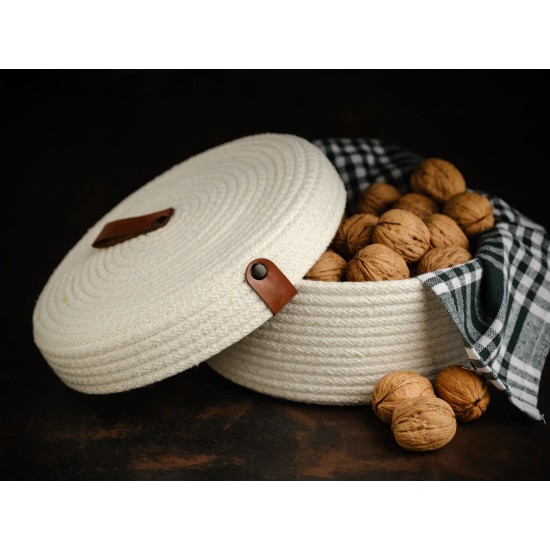 Cotton Basket Set (3 Pieces) JUT02002127D Ecru Aberto Design Cotton Basket Set (3 Pieces) JUT02002127D Ecru