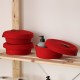 Aberto Design Cotton Basket Set (3 Pieces) JUT02002201D Red