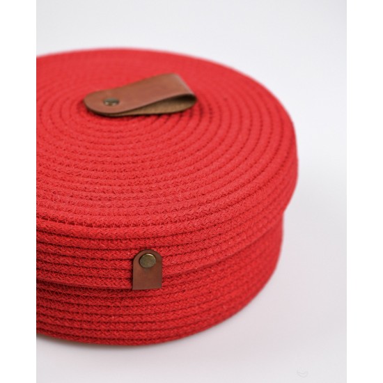 Aberto Design Cotton Basket Set (3 Pieces) JUT02002201D Red