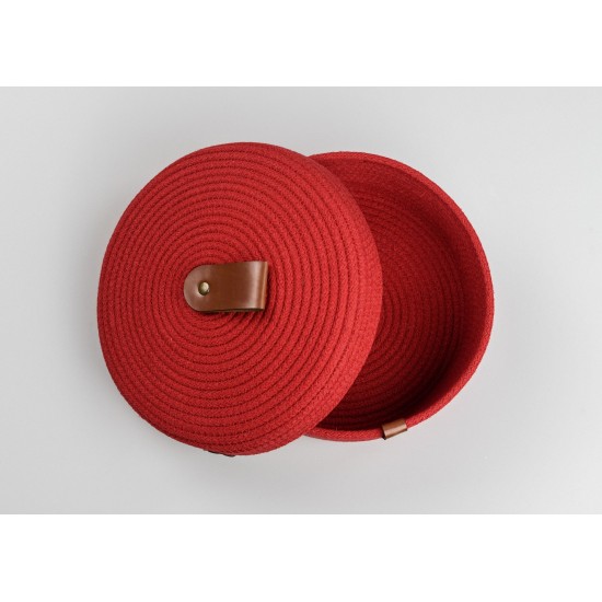 Aberto Design Cotton Basket Set (3 Pieces) JUT02002201D Red