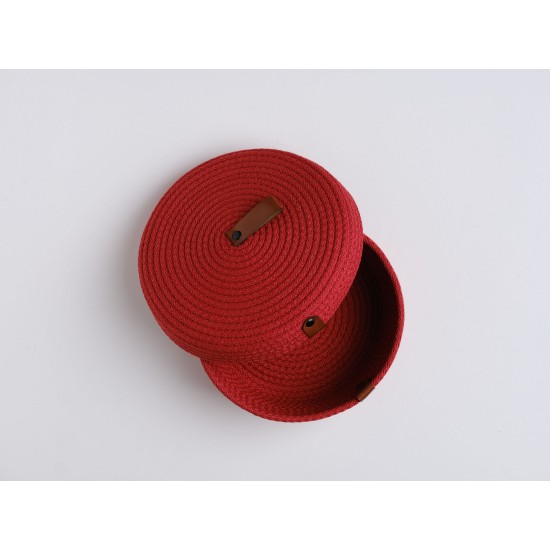 Aberto Design Cotton Basket Set (3 Pieces) JUT02002201D Red