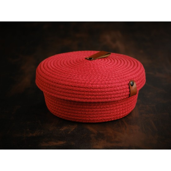 Aberto Design Cotton Basket Set (3 Pieces) JUT02002201D Red