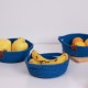 Aberto Design Cotton Basket Set (3 Pieces) JUT05001102D Blue