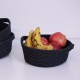 Cotton Basket Set (3 Pieces) JUT05002108D Black Aberto Design Cotton Basket Set (3 Pieces) JUT05002108D Black