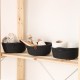 Cotton Basket Set (3 Pieces) JUT05002108D Black Aberto Design Cotton Basket Set (3 Pieces) JUT05002108D Black