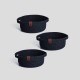 Cotton Basket Set (3 Pieces) JUT05002108D Black Aberto Design Cotton Basket Set (3 Pieces) JUT05002108D Black
