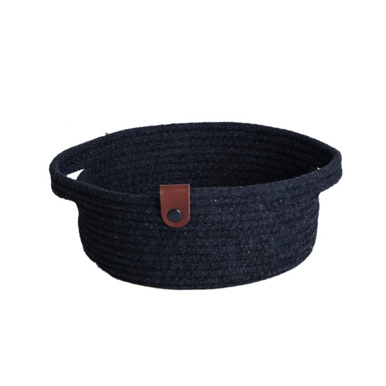 Cotton Basket Set (3 Pieces) JUT05002108D Black Aberto Design Cotton Basket Set (3 Pieces) JUT05002108D Black