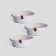 Aberto Design Cotton Basket Set (3 Pieces) JUT05002127D Ecru