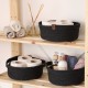Cotton Basket Set (3 Pieces) JUT05003208D Black Aberto Design Cotton Basket Set (3 Pieces) JUT05003208D Black