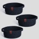 Cotton Basket Set (3 Pieces) JUT05003208D Black Aberto Design Cotton Basket Set (3 Pieces) JUT05003208D Black