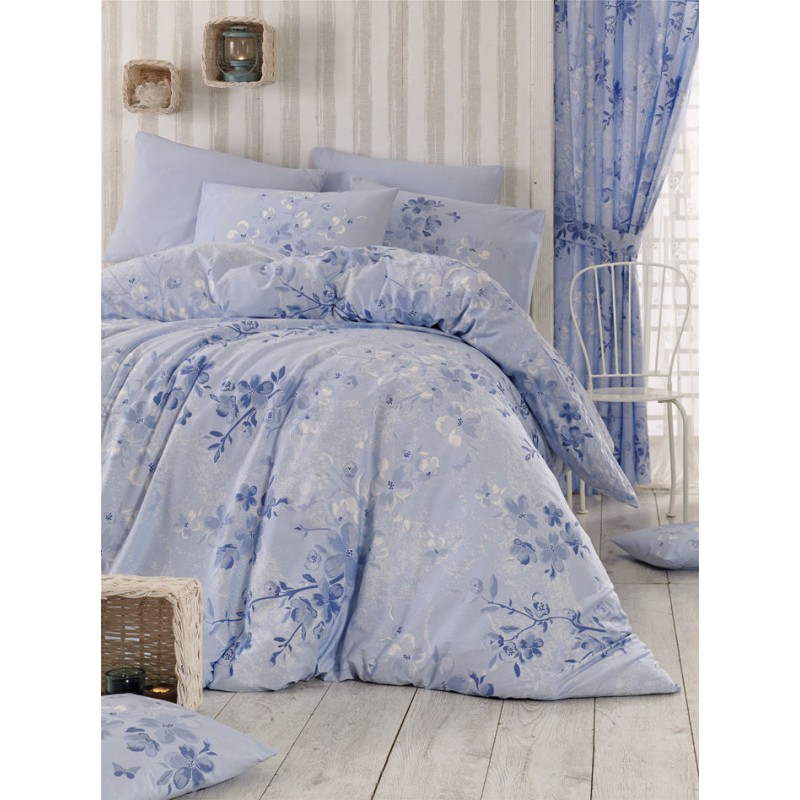 Lessentiel Ranforce Double Quilt Cover Set Elena - Blue Blue
White
Dark Blue