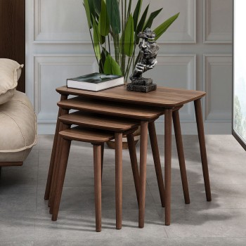 Nesting Table (4 Pieces) Luci - Walnut Walnut
