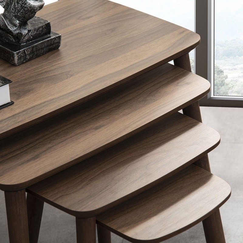 Nesting Table (4 Pieces) Luci - Walnut Walnut