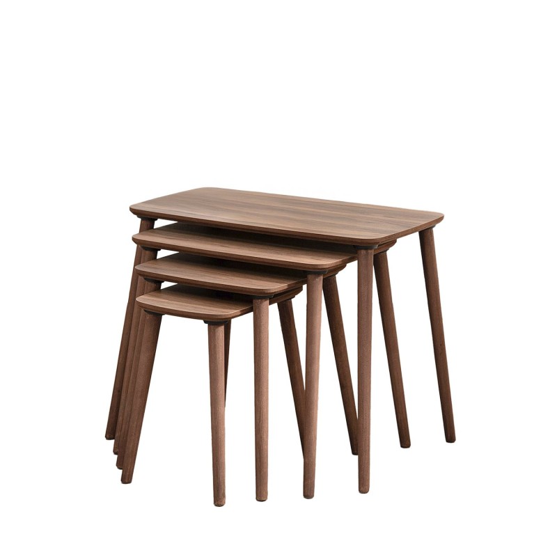 Nesting Table (4 Pieces) Luci - Walnut Walnut
