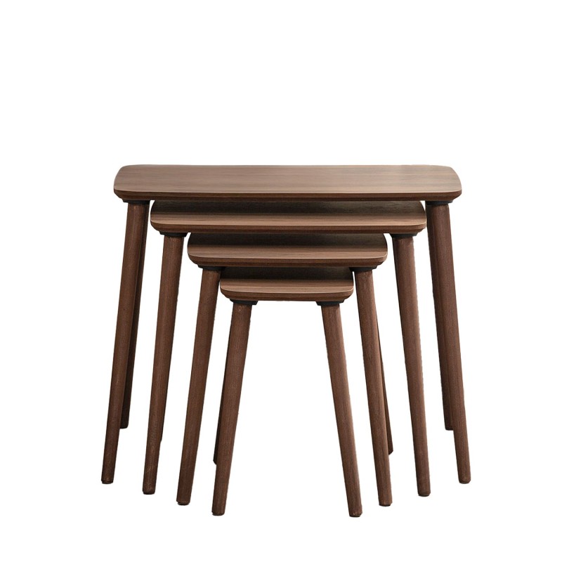 Nesting Table (4 Pieces) Luci - Walnut Walnut