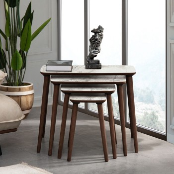 Nesting Table (4 Pieces) Luci - White White