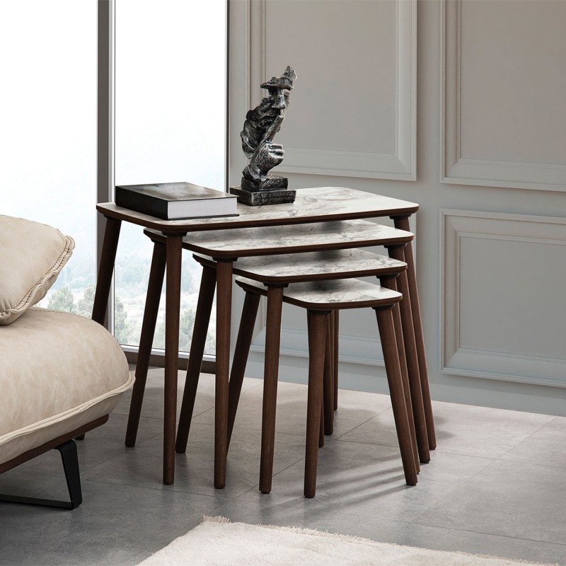 Nesting Table (4 Pieces) Luci - White White