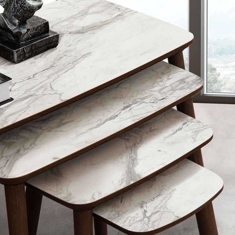 Nesting Table (4 Pieces) Luci - White White
