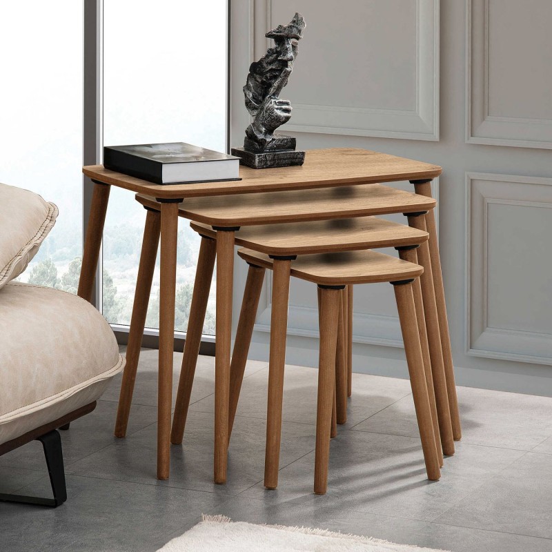 Nesting Table (4 Pieces) Luci - Oak Oak