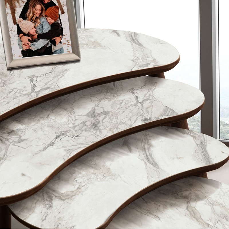 Nesting Table (4 Pieces) Moon - White White