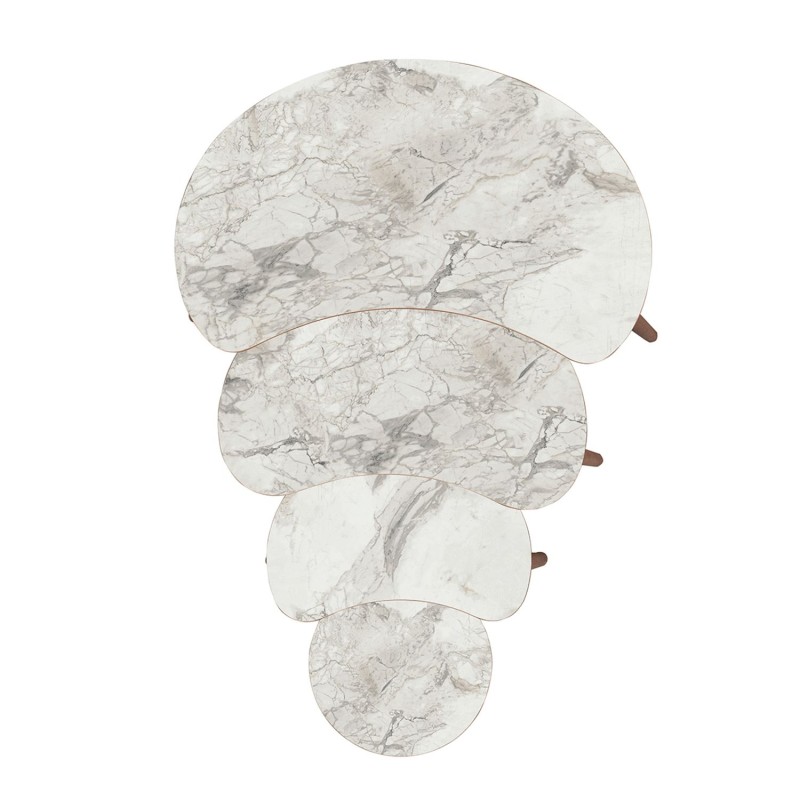Nesting Table (4 Pieces) Moon - White White