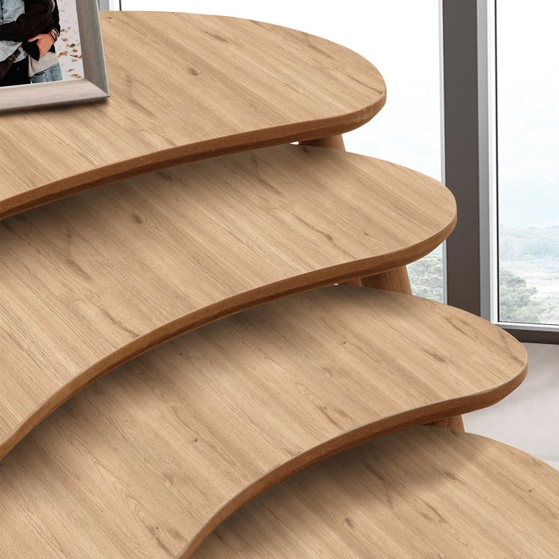 Nesting Table (4 Pieces) Moon - Oak Oak