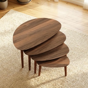 Nesting Table (4 Pieces) Nora - Walnut Walnut