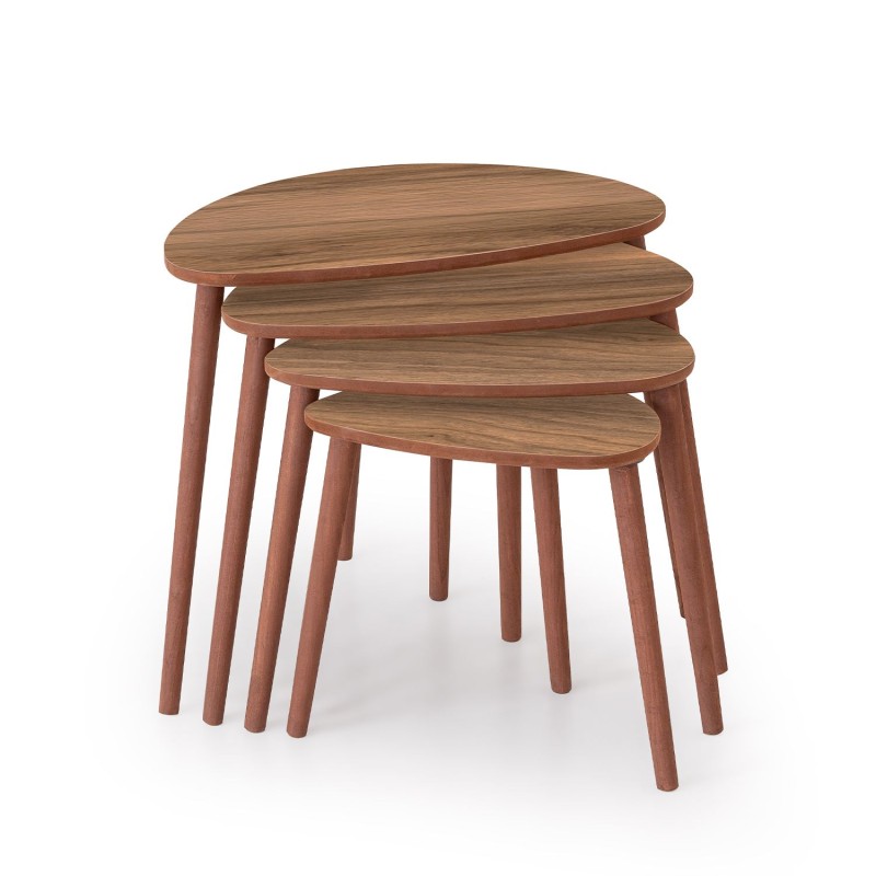 Nesting Table (4 Pieces) Nora - Walnut Walnut