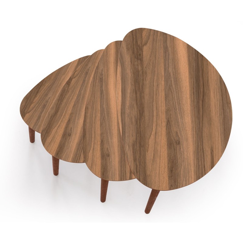 Nesting Table (4 Pieces) Nora - Walnut Walnut