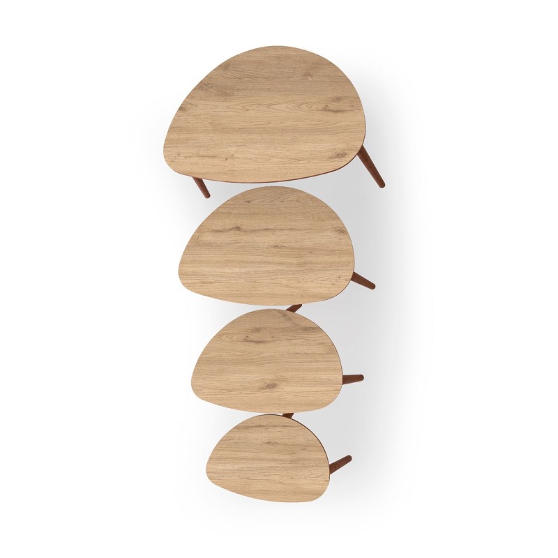 Nesting Table (4 Pieces) Nora - Oak Oak