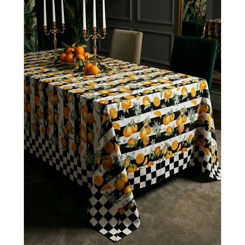 Tablecloth Citrus Noir Multicolor