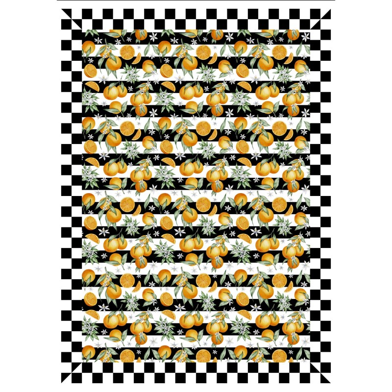 Tablecloth Citrus Noir Multicolor