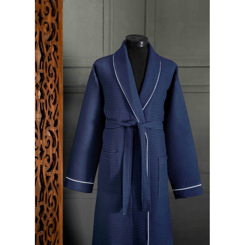 Lessentiel Unisex Bathrobe Soho - Dark Blue Dark Blue