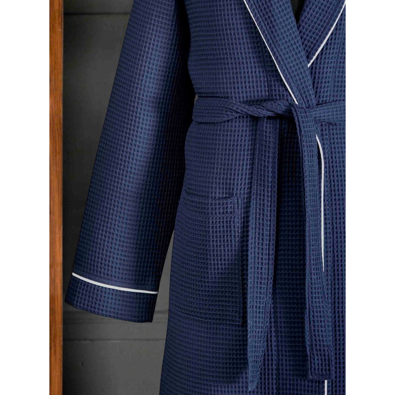 Lessentiel Unisex Bathrobe Soho - Dark Blue Dark Blue