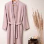 Unisex Bathrobe Kimono - Powder Powder