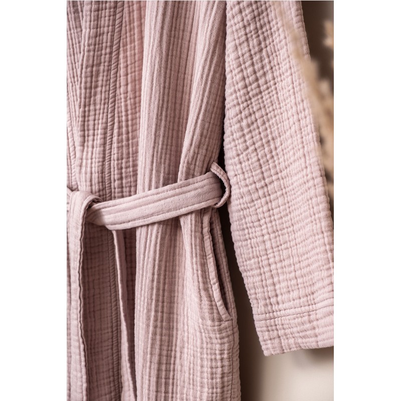 Lessentiel Unisex Bathrobe Kimono - Powder Powder
