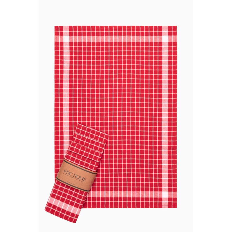 Lessentiel Hand Towel Set (5 Pieces) Kareli - Red Red