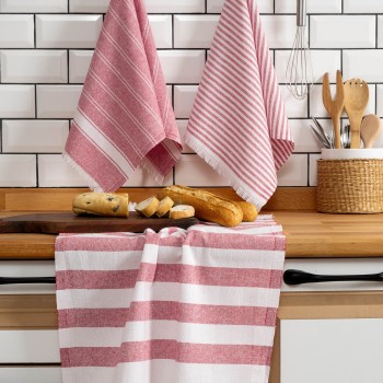 Hand Towel Set (3 Pieces) Eliza - Red Red